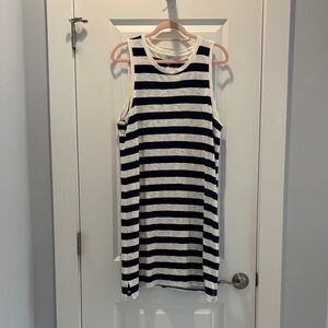 J. Crew Navy and White Striped Top